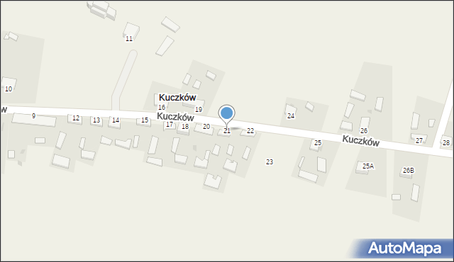 Kuczków, Kuczków, 21, mapa Kuczków