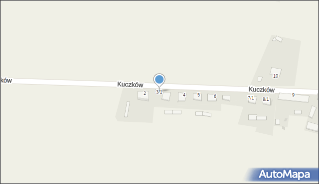 Kuczków, Kuczków, 3/1, mapa Kuczków