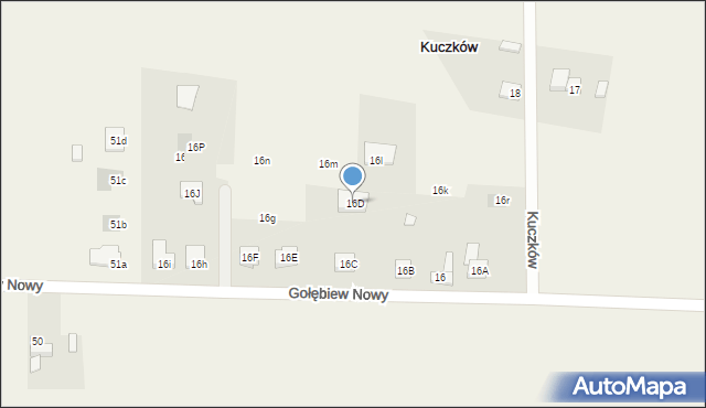 Kuczków, Kuczków, 16D, mapa Kuczków