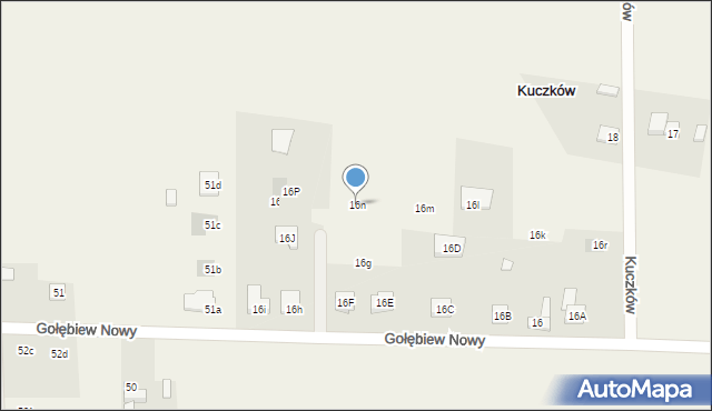 Kuczków, Kuczków, 16n, mapa Kuczków