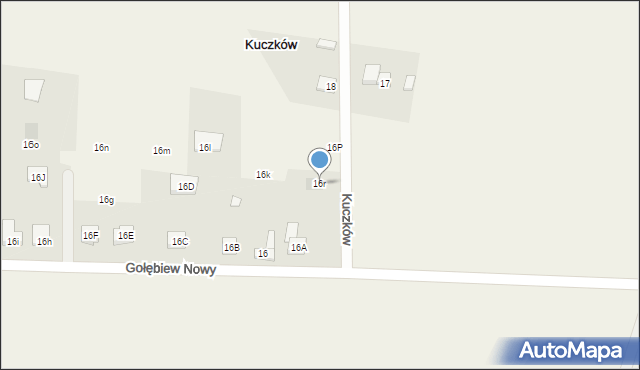 Kuczków, Kuczków, 16r, mapa Kuczków