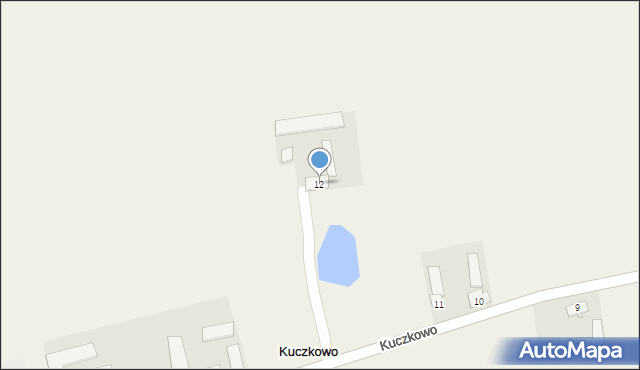 Kuczkowo, Kuczkowo, 12, mapa Kuczkowo