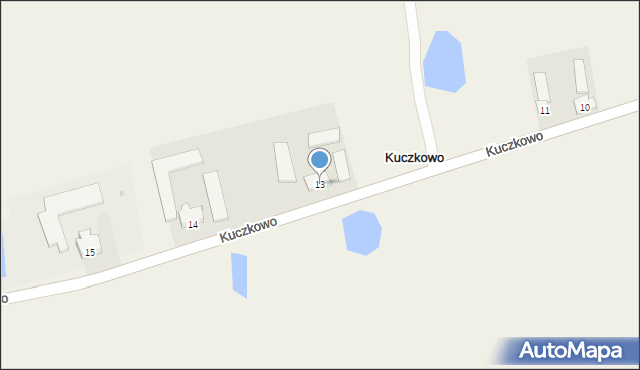 Kuczkowo, Kuczkowo, 13, mapa Kuczkowo