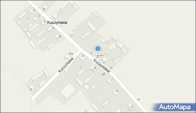 Kuczyńskie, Kuczyńskie, 22, mapa Kuczyńskie