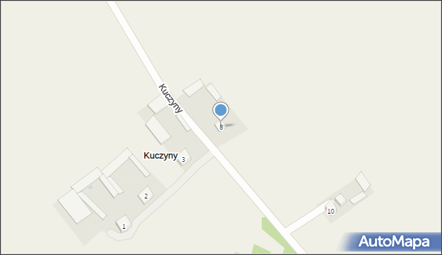 Kuczyny, Kuczyny, 8, mapa Kuczyny