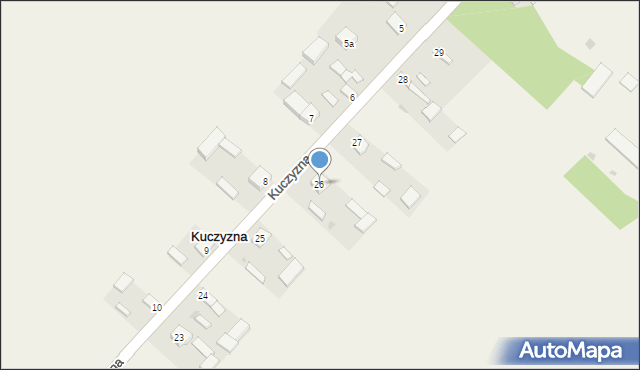 Kuczyzna, Kuczyzna, 26, mapa Kuczyzna