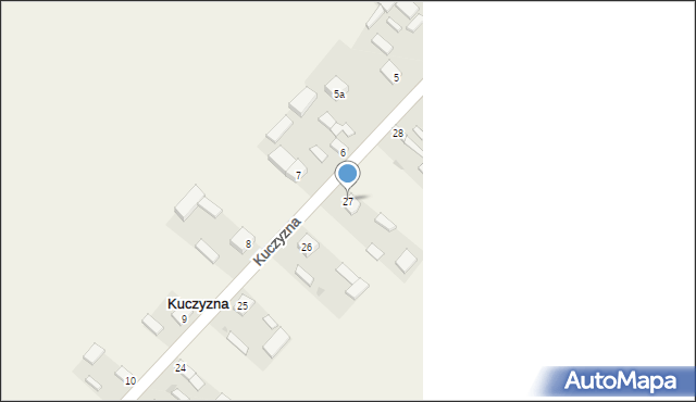 Kuczyzna, Kuczyzna, 27, mapa Kuczyzna