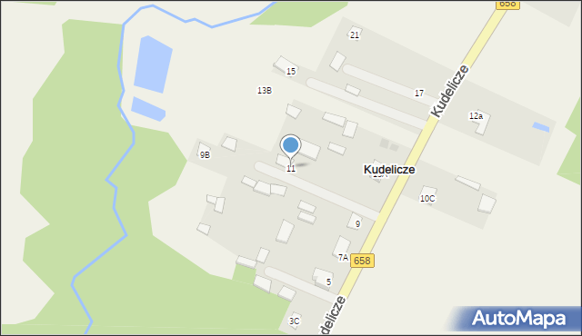 Kudelicze, Kudelicze, 11, mapa Kudelicze