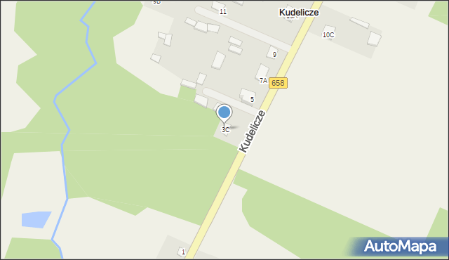 Kudelicze, Kudelicze, 3C, mapa Kudelicze