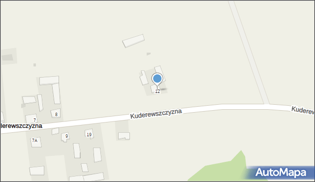 Kuderewszczyzna, Kuderewszczyzna, 12, mapa Kuderewszczyzna