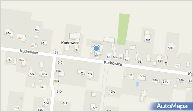 Kudrowice, Kudrowice, 62, mapa Kudrowice