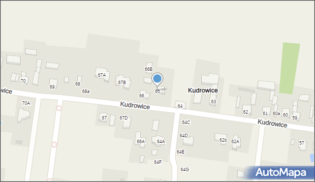 Kudrowice, Kudrowice, 65, mapa Kudrowice