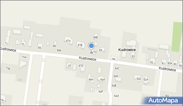 Kudrowice, Kudrowice, 66, mapa Kudrowice