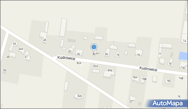 Kudrowice, Kudrowice, 81, mapa Kudrowice
