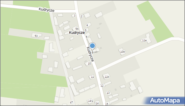 Kudrycze, Kudrycze, 9, mapa Kudrycze