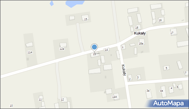 Kukały, Kukały, 13, mapa Kukały