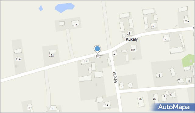 Kukały, Kukały, 14, mapa Kukały