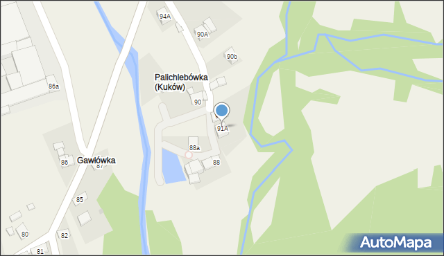 Kuków, Kuków, 91A, mapa Kuków