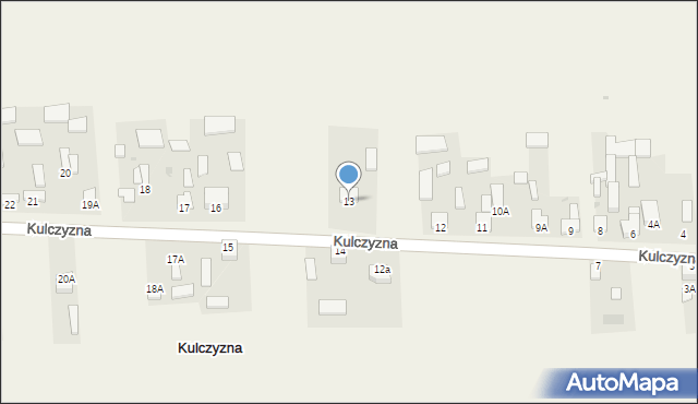 Kulczyzna, Kulczyzna, 13, mapa Kulczyzna