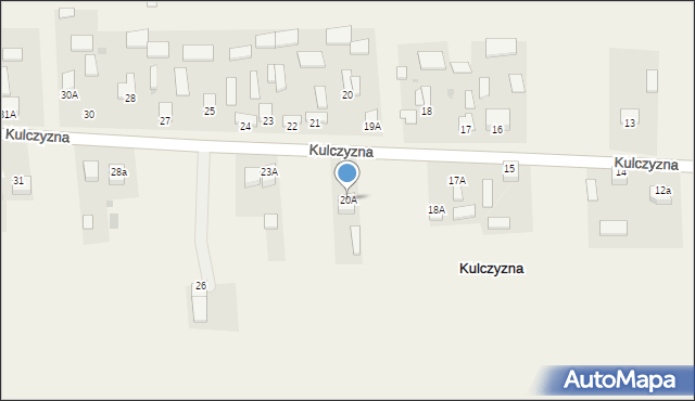 Kulczyzna, Kulczyzna, 20A, mapa Kulczyzna