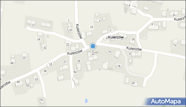 Kulerzów, Kulerzów, 11, mapa Kulerzów