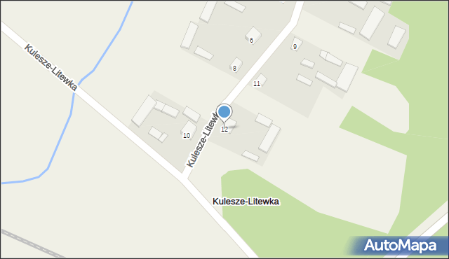 Kulesze-Litewka, Kulesze-Litewka, 12, mapa Kulesze-Litewka