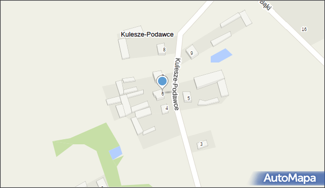 Kulesze-Podawce, Kulesze-Podawce, 6, mapa Kulesze-Podawce