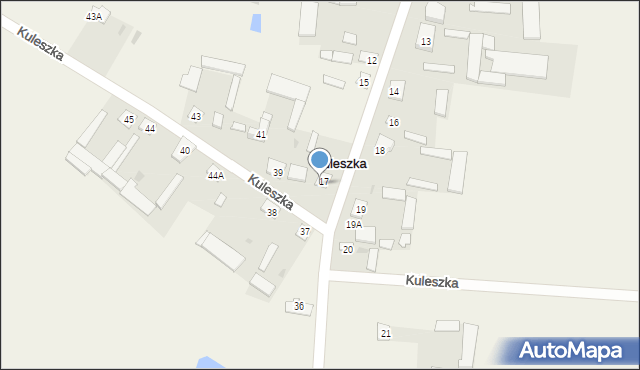 Kuleszka, Kuleszka, 17a, mapa Kuleszka