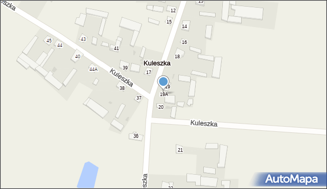 Kuleszka, Kuleszka, 19A, mapa Kuleszka