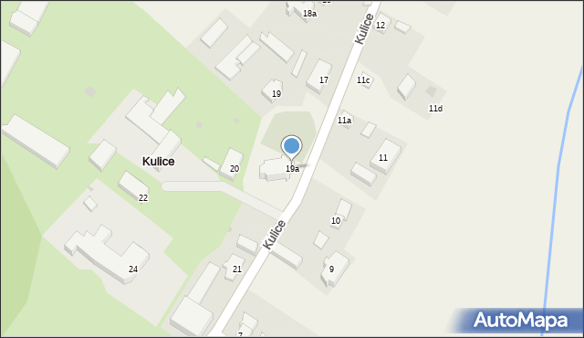 Kulice, Kulice, 19a, mapa Kulice