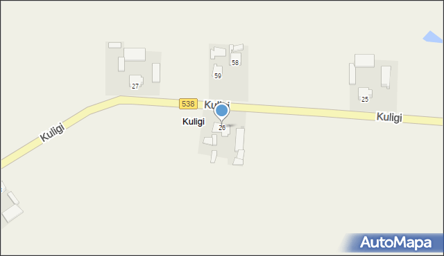 Kuligi, Kuligi, 26, mapa Kuligi