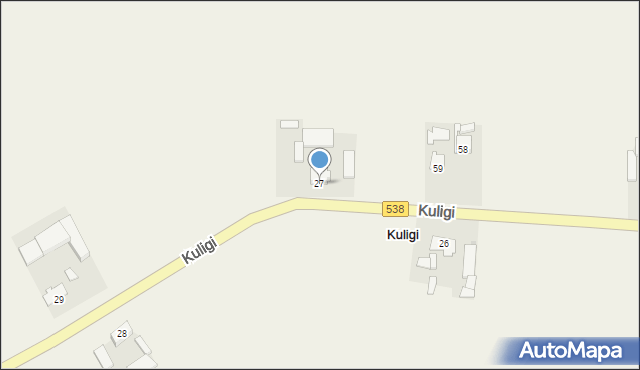 Kuligi, Kuligi, 27, mapa Kuligi