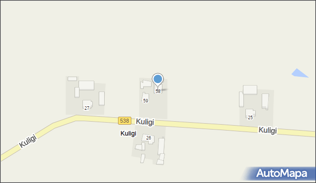 Kuligi, Kuligi, 58, mapa Kuligi