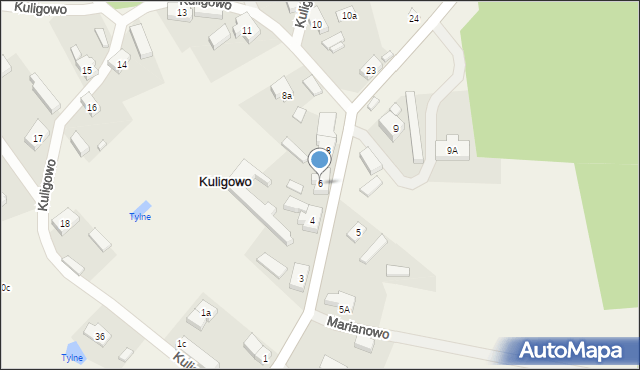 Kuligowo, Kuligowo, 6, mapa Kuligowo