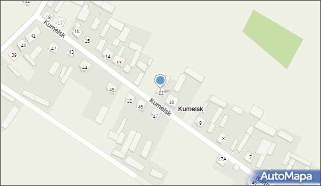 Kumelsk, Kumelsk, 11, mapa Kumelsk