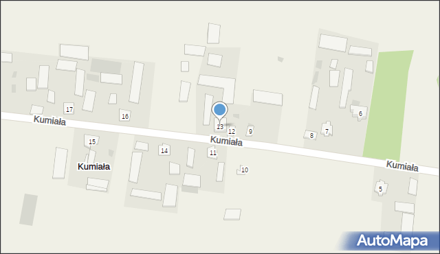 Kumiała, Kumiała, 13, mapa Kumiała