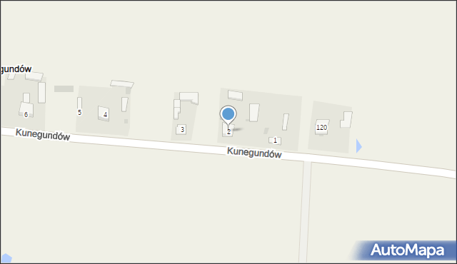 Kunegundów, Kunegundów, 2, mapa Kunegundów