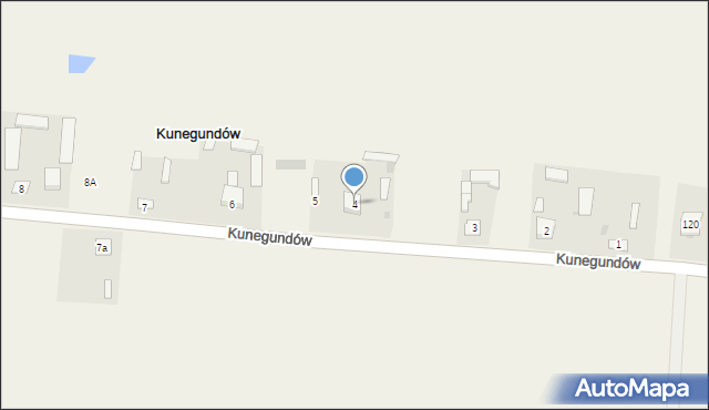 Kunegundów, Kunegundów, 4, mapa Kunegundów