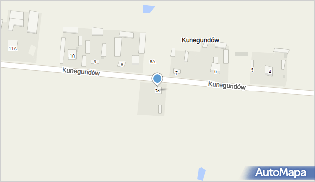 Kunegundów, Kunegundów, 7a, mapa Kunegundów