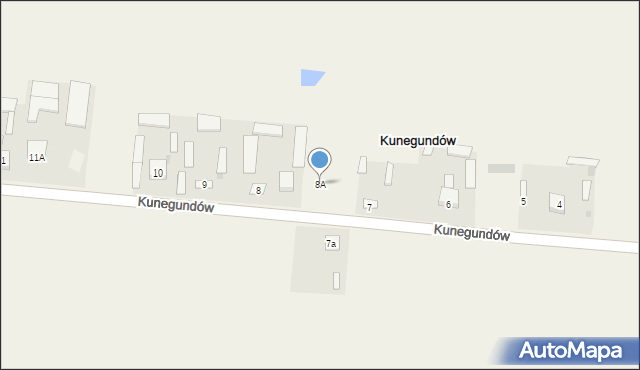 Kunegundów, Kunegundów, 8A, mapa Kunegundów