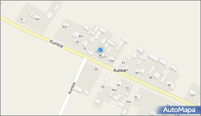 Kunice, Kunice, 83, mapa Kunice