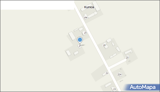 Kunice, Kunice, 17, mapa Kunice