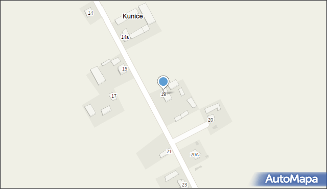 Kunice, Kunice, 18, mapa Kunice