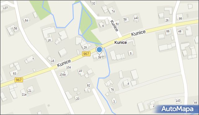 Kunice, Kunice, 34, mapa Kunice