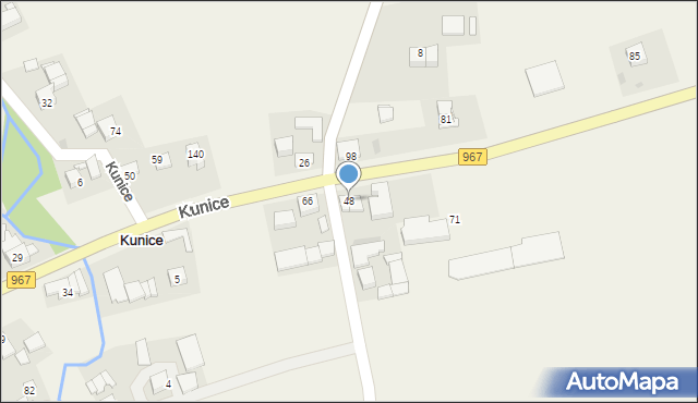 Kunice, Kunice, 48, mapa Kunice