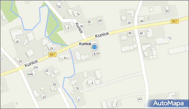 Kunice, Kunice, 5, mapa Kunice