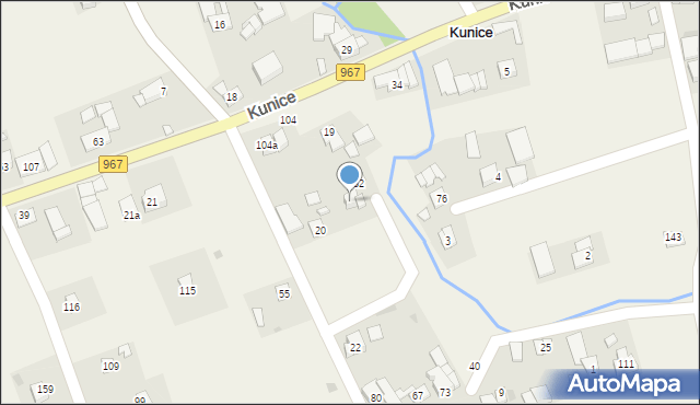 Kunice, Kunice, 82a, mapa Kunice