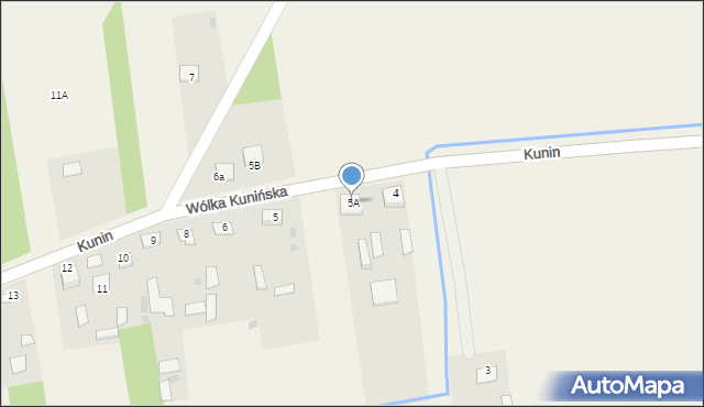 Kunin, Kunin, 5A, mapa Kunin