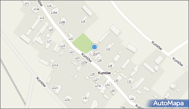 Kuniów, Kuniów, 124, mapa Kuniów