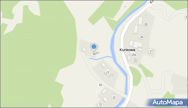 Kunkowa, Kunkowa, 24, mapa Kunkowa